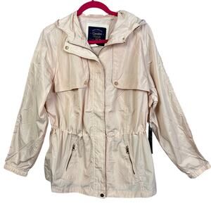 Cavalini Women's Pink Windbreaker Gold Hardware Full Zip Size 2X NWT Lightweight